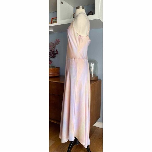 Vince Rainbow Wash Cami Midi Slip Dress Size L $345 - Picture 7 of 11